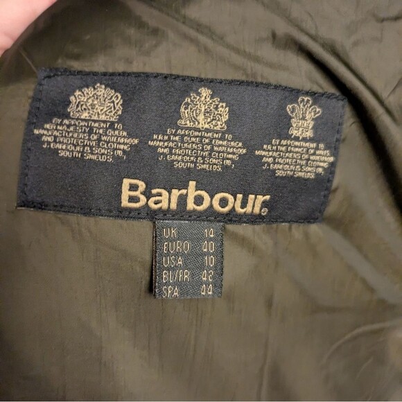 Barbour Cavalry Polarquilt Jacket Size 10 in Dark Olive - Picture 2 of 5